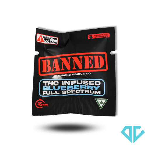 Photograph of product: Banned Blueberry Single Gummy 200mg