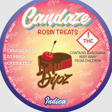 Photograph of product: Candaze - 100mg - Gummy - Chocolate Cherry Dipz [I]