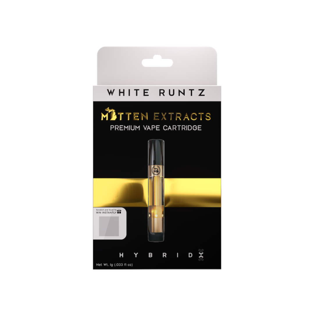 Photograph of product: Mitten Extracts | White Runtz Distillate Cartridge | 1g