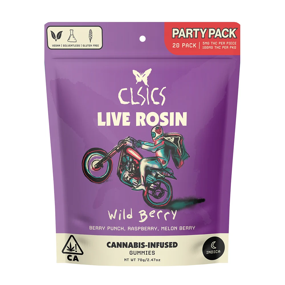 Photograph of product: CLSICS | LRO Gummies 100mg (20pk) | I | Wild Berry