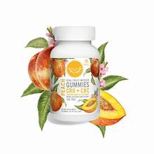 Photograph of product: Peach Gummies CBD:CBC 2:1