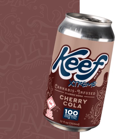 Photograph of product: Keef Xtreme Cherry Cola Classic Soda 100MG 12oz