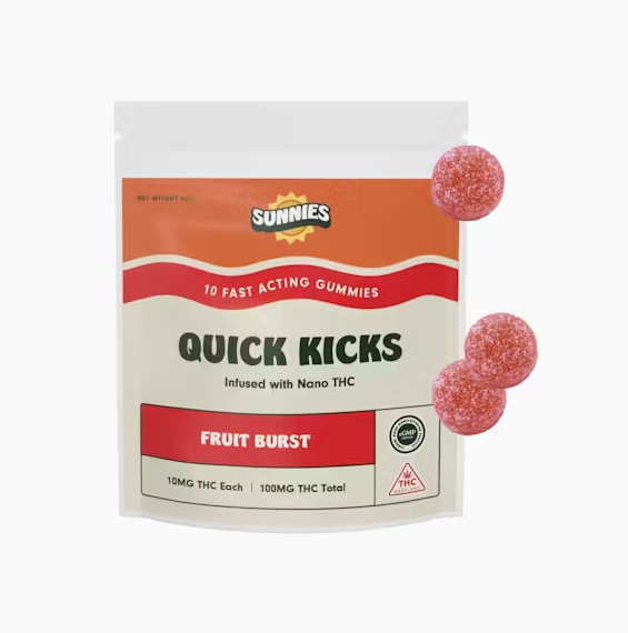Photograph of product: Sunnies | Fruit Burst | 10mg Nano Gummies (10pk)