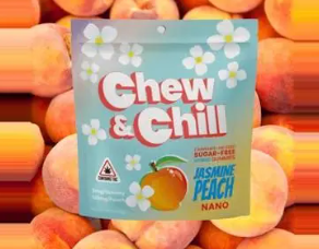 Photograph of product: Chew and Chill - Jasmine Peach 10pk 100mg