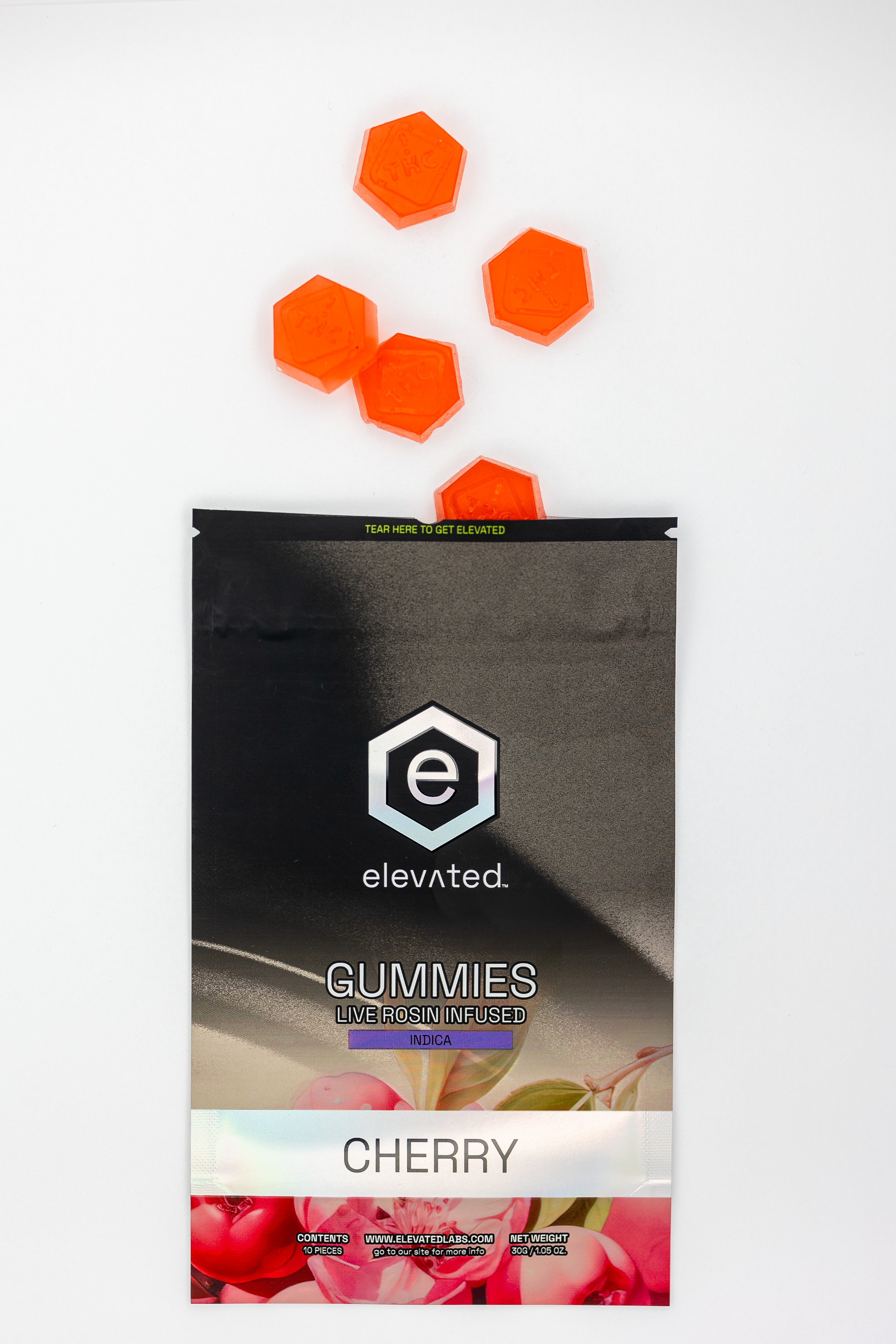 Photograph of product: Elevated Rosin Gummies - Cherry 100mg