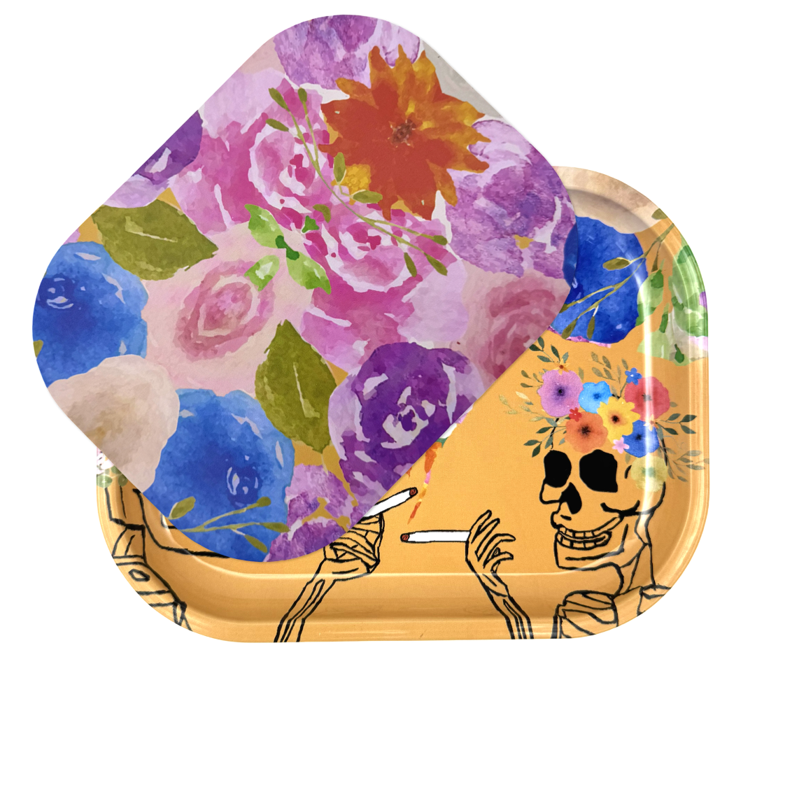 Photograph of product: Dead Flowers | Rolling Tray w/ Magnetic Cover