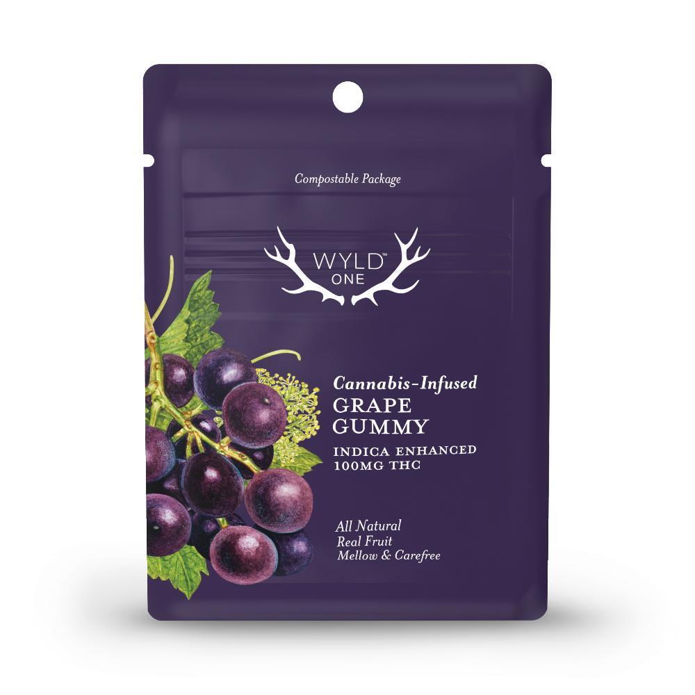 Photograph of product: WYLD | 100MG | Grape (Oui'd) Single Gummy