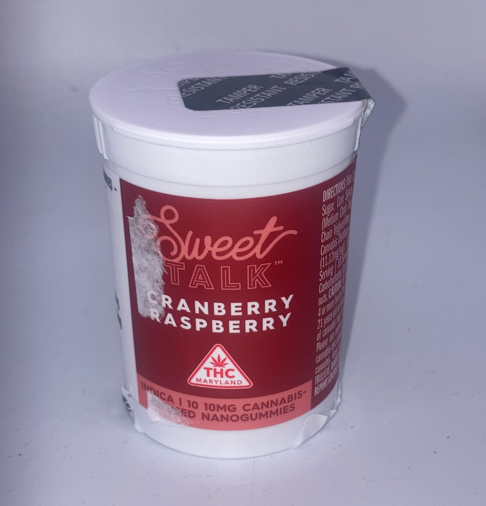 Photograph of product: Sweet Talk Cranberry Raspberry Nano Gummies 10mg