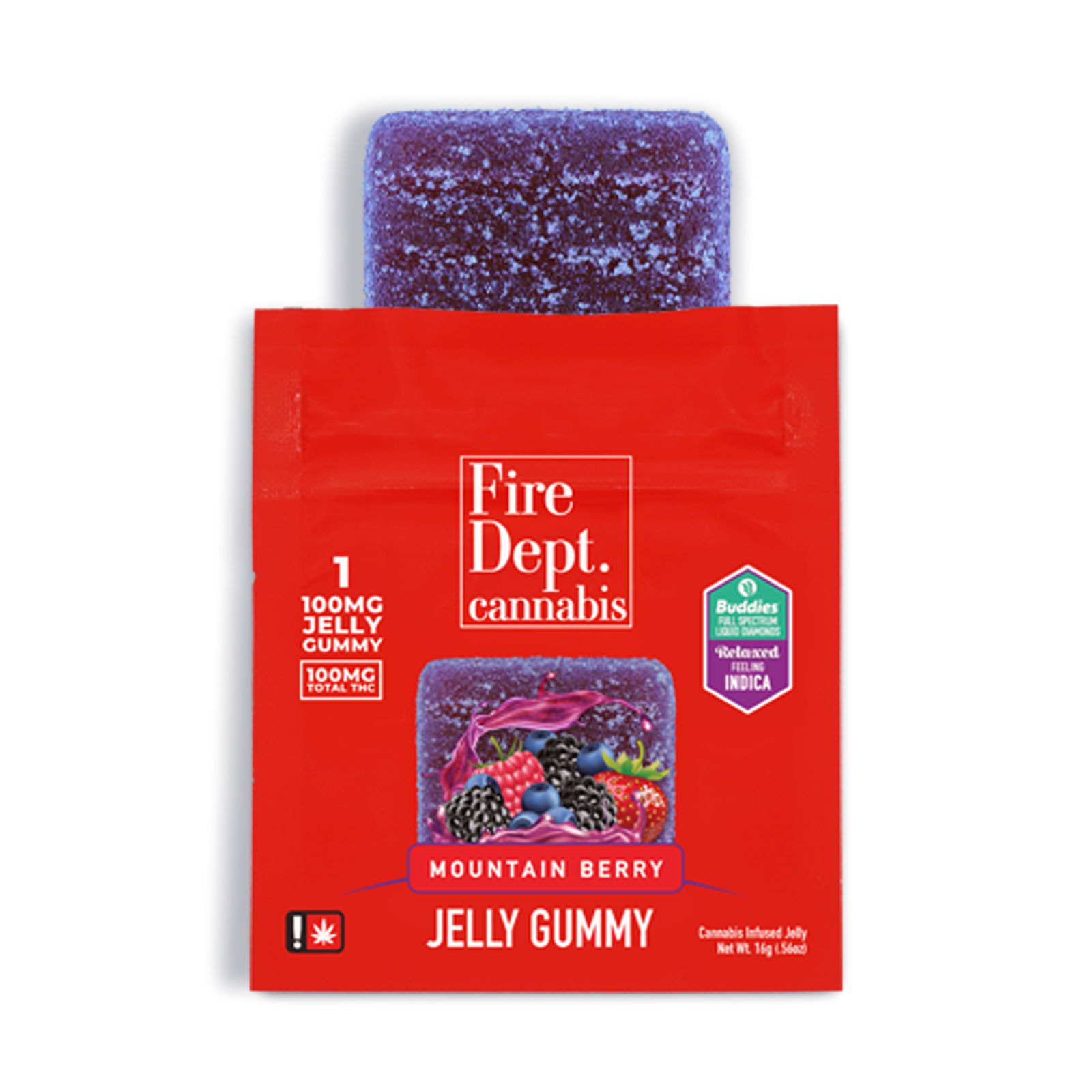 Photograph of product: Mountain Berry Single Jelly Gummy Oui'd | 100mg