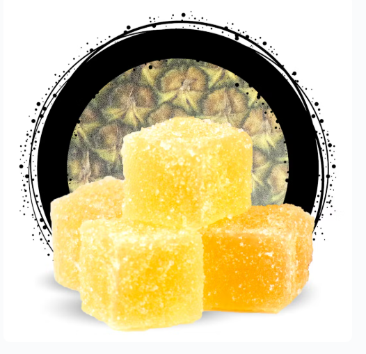 Photograph of product: Ozone | Pineapple | Soft Chews | 100mg | 20pk