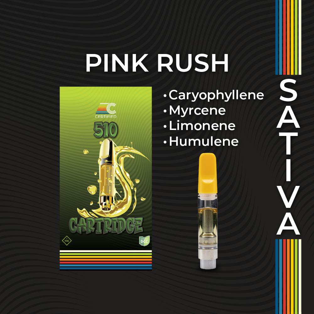 Photograph of product: Pink Rush | 1g Distillate Cartridge - 