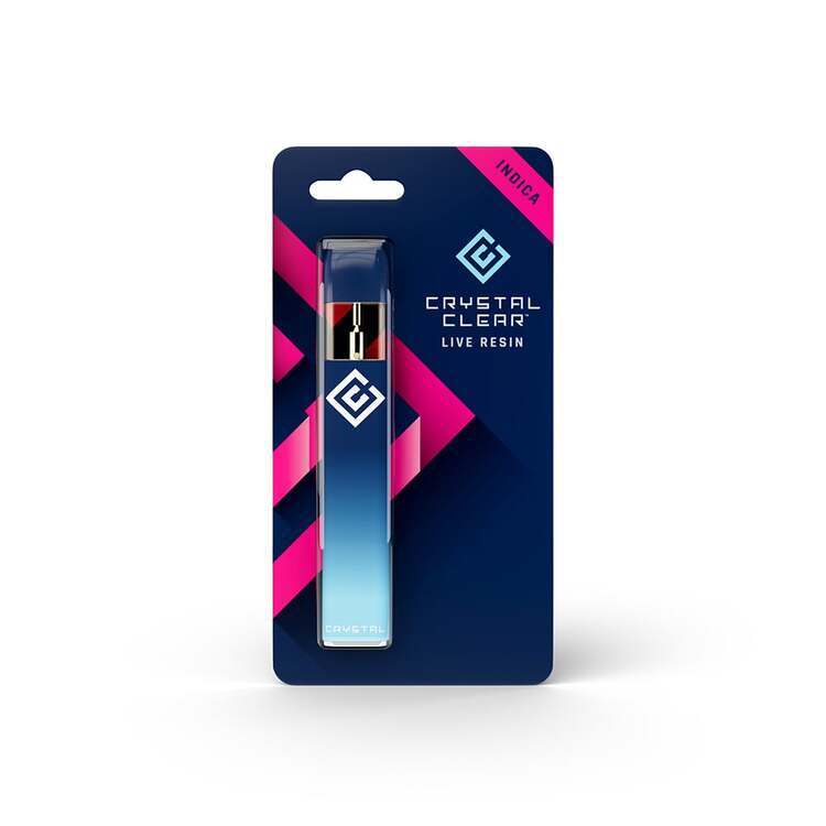 Photograph of product: Crystal Clear: Pink Cookies - Live Resin Disposable Cartridge