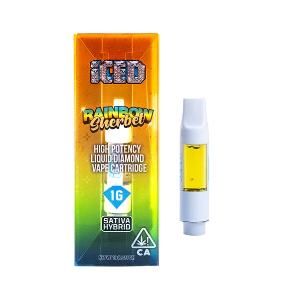 Photograph of product: Iced - Rainbow Sherbet - Liquid Diamond Vape Cartridge - 1g *B2G1 EVERYDAY* - 1g Cart