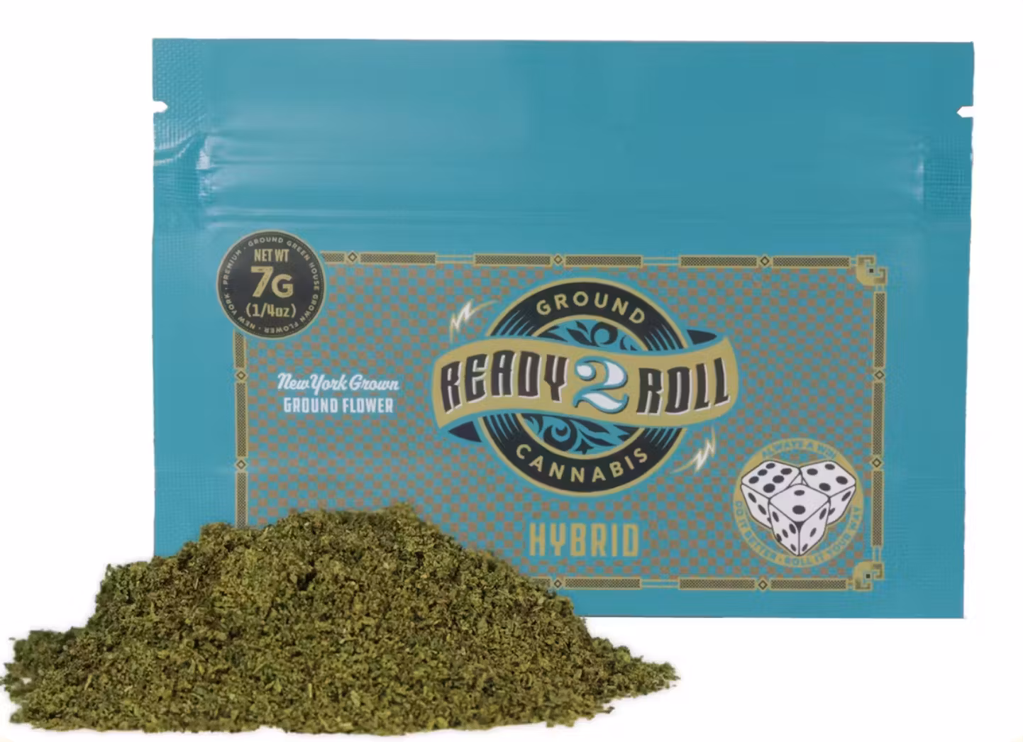 Photograph of product: READY 2 ROLL | GROUND FLOWER POUCH | HYBRID - 7g