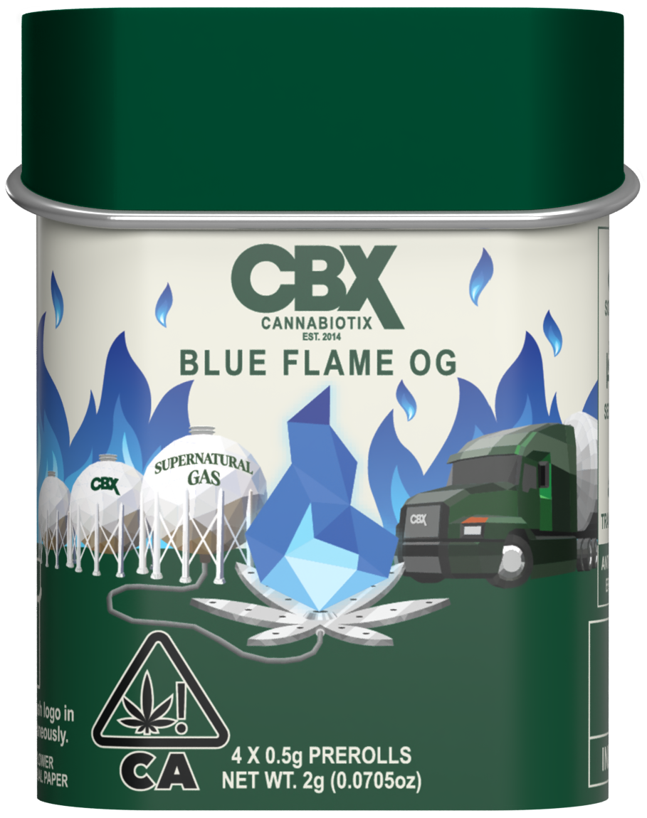 Photograph of product: Blue Flame Og 2g Preroll Tin