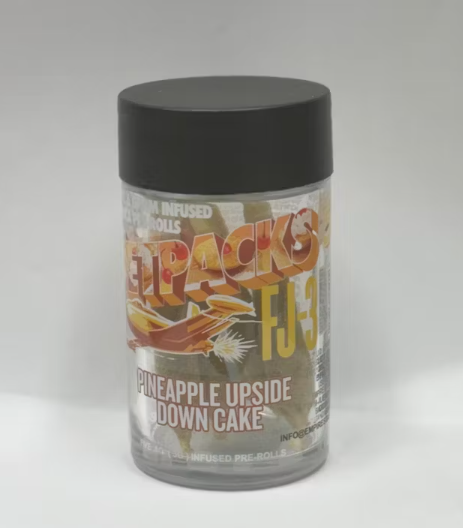 Photograph of product: Jetpacks | FJ-3 | Pineapple Upside Down Cake | Oui'd 5pk Infused Pre-roll