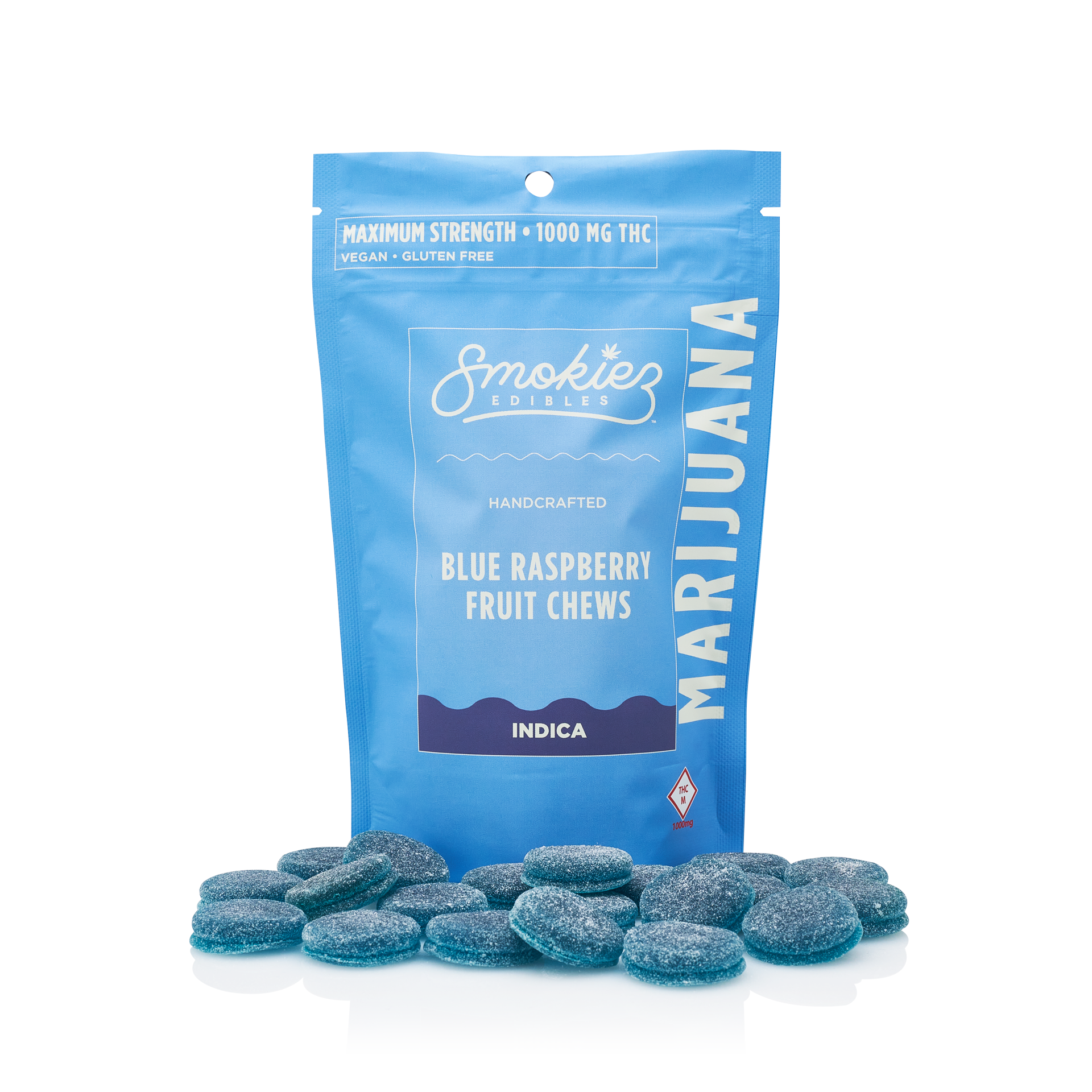 Photograph of product: Smokiez - Gumdrops - Sweet Blue Raspberry