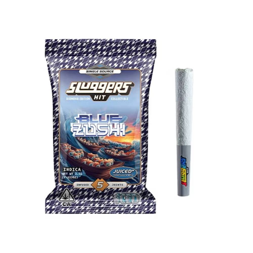 Photograph of product: Sluggers x Iced | Blue Zushi (I) | Infused Joints .7g x 5pk