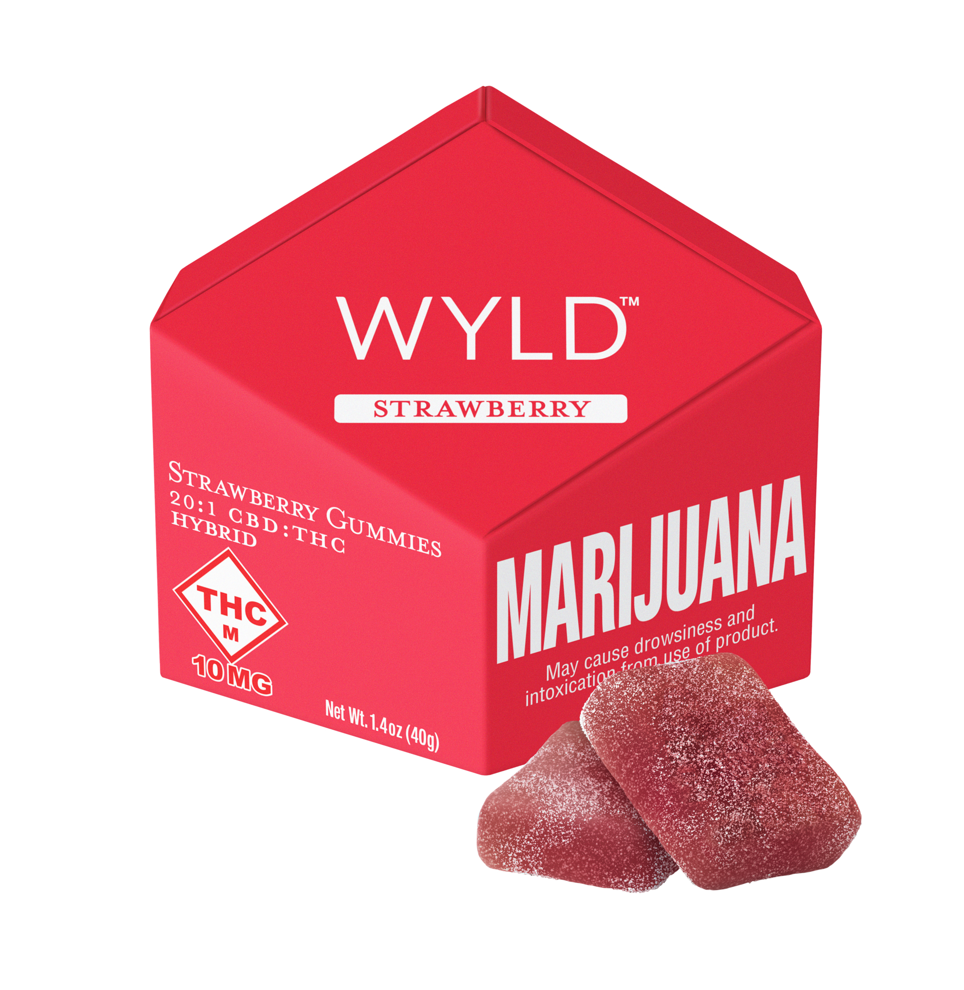 Photograph of Product: Strawberry 20:1 CBD Gummies (10mg)