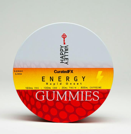 Photograph of product: Happy Valley Energy Lemon Lime Rapid Onset Gummies 5mg 20pk (100mg)