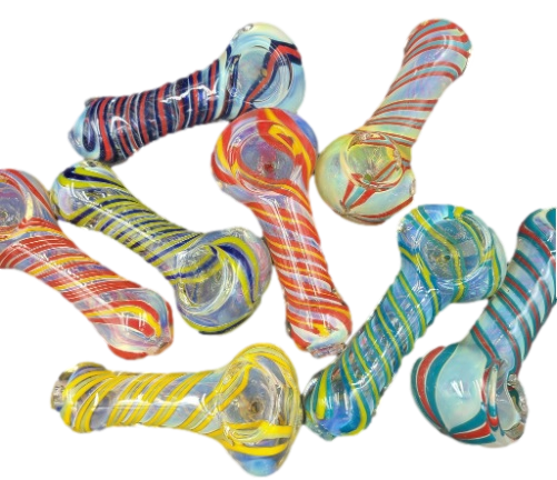 Photograph of product: 3.5" Criss Cross Hand Pipes | Assorted Colors