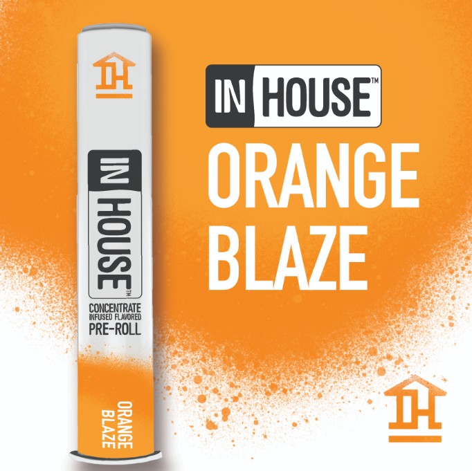 Photograph of product: Orange Blaze - Infused Pre Roll - In House