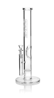 Photograph of product: GRAV Large Clear Straight Base with Disc Water Pipe
