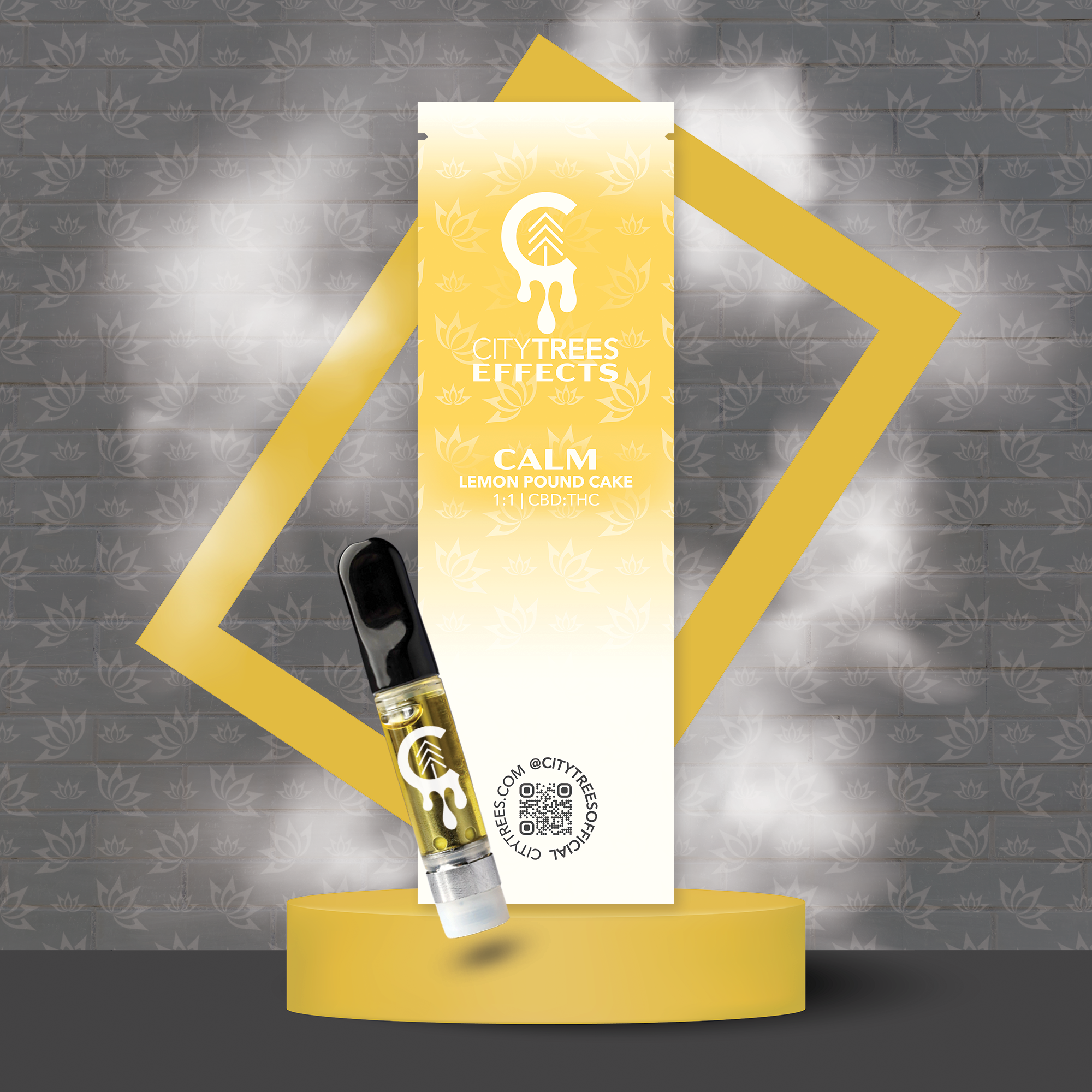 Photograph of product: City Trees | Cartridge | Calm- London Pound Cake 1:1 CBD:TH-oui | .85g