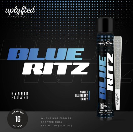 Photograph of product: Uplyfted Blue Ritz Pre-Roll 1.0g