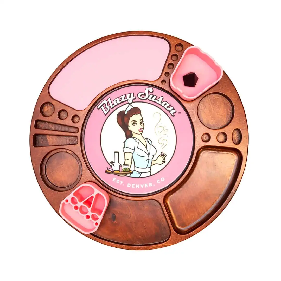 Photograph of product: Blazy Susan - Cherry Birch -  Spinning Rolling Tray