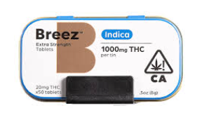 Photograph of product: Edible* - Breez - Extra Strength Oui'd Tablets - 100mg (5pk)