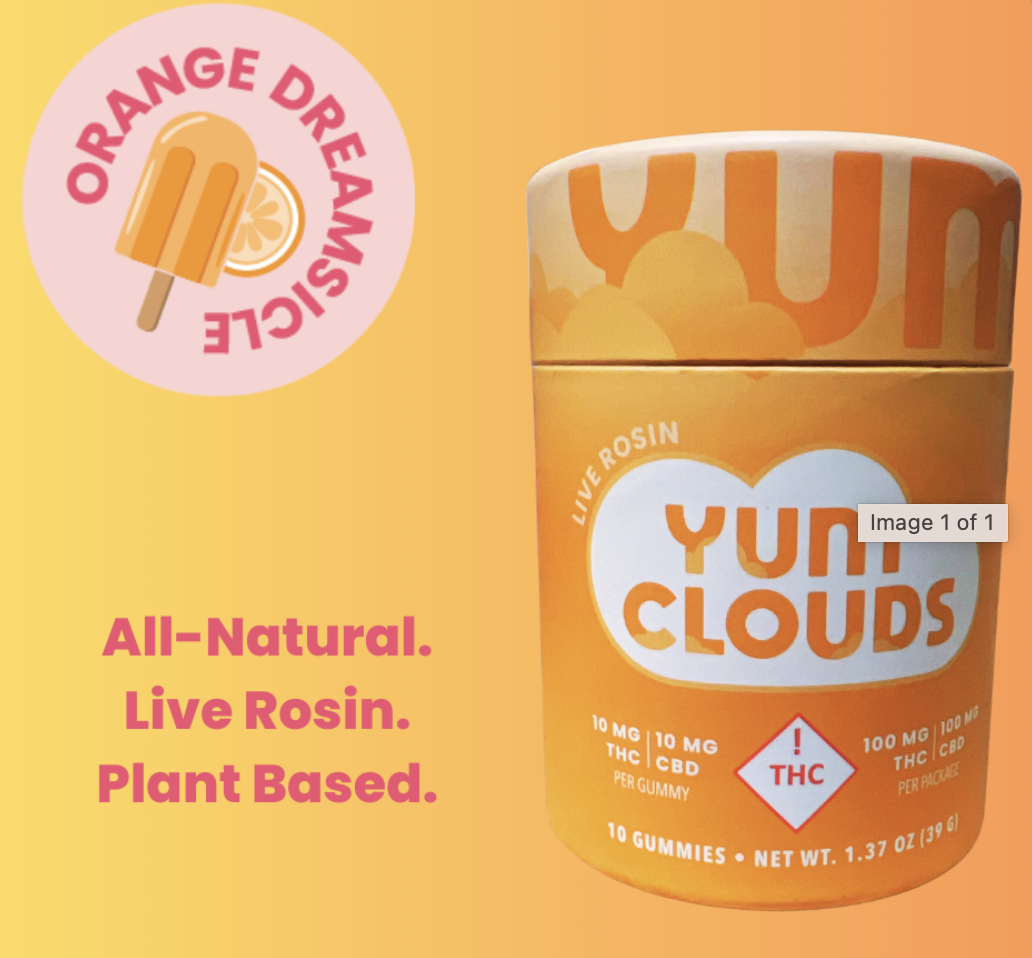 Photograph of product: OrangeDreamsicle-Balance 100mgTH-oui/100mgCBD Rosin Gummies