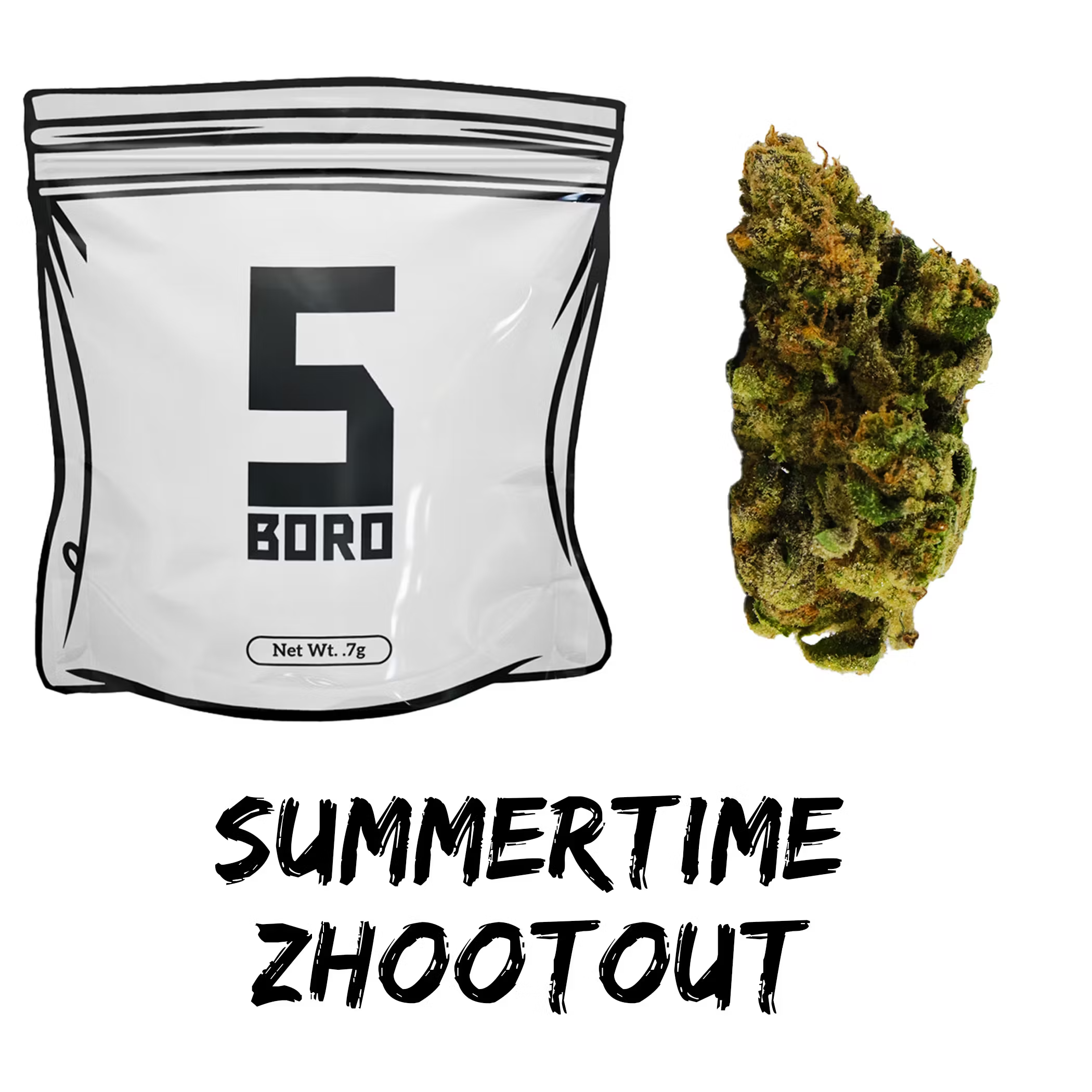Photograph of product: 5-Boro | Dime Bag Flower | Summer Zhootout | .7g