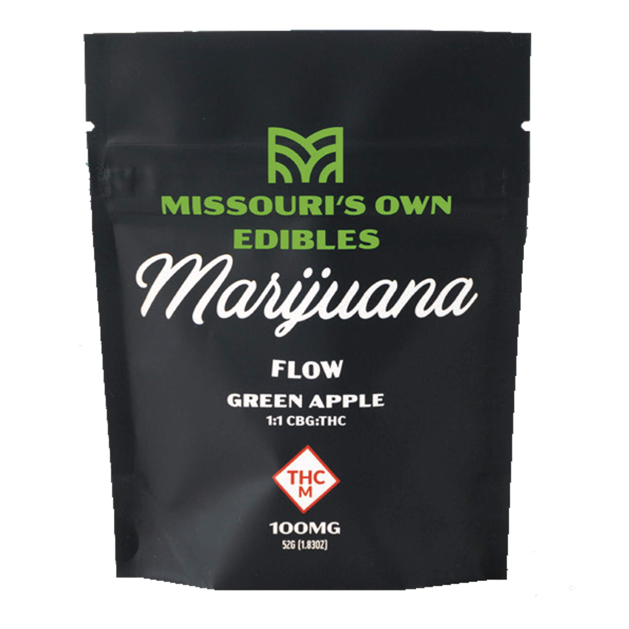 Photograph of product: Green Apple 1:1 CBG Flow Gummies (100mg)