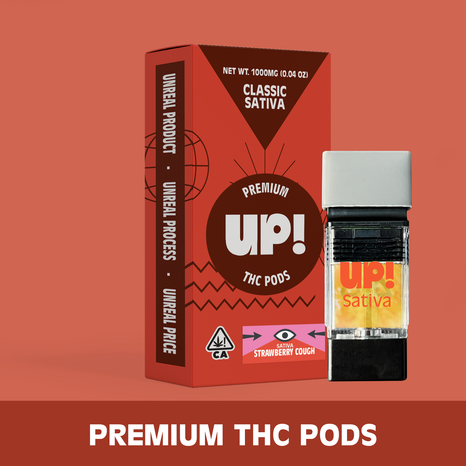 Photograph of product: UP! - Strawberry Cough (Oui'd) Classic Pod