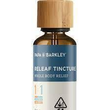 Photograph of product: Papa & Barkley - Releaf Tincture 1:1 TH-oui:CBD - 30mL