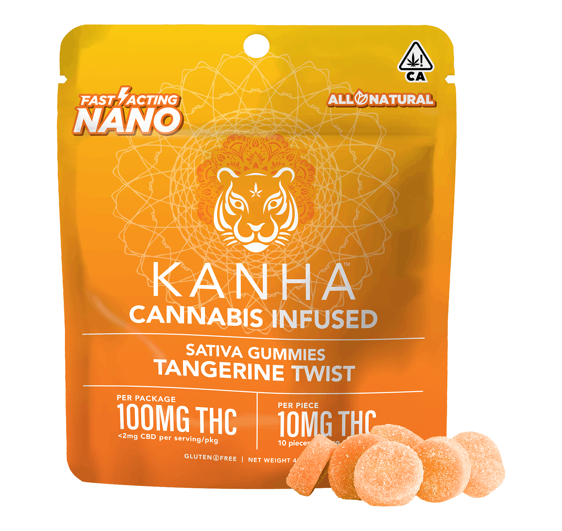 Photograph of product: Tangerine Twist Nano Gummies (10pk)