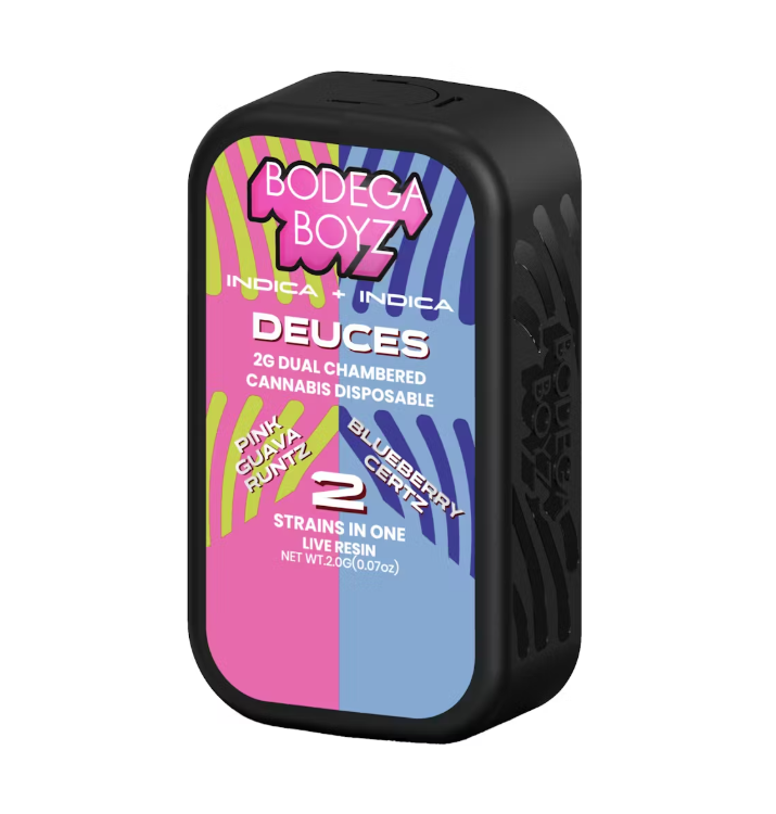 Photograph of product: Bodega Boyz - Pink Guava Runtz x Blueberry Certz Disposable Vape - 2g