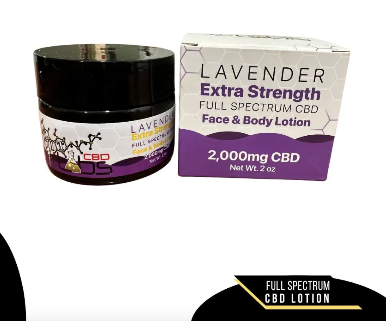 Photograph of product: Lit Labs | CBD Lotion - Lavender -  2000mg