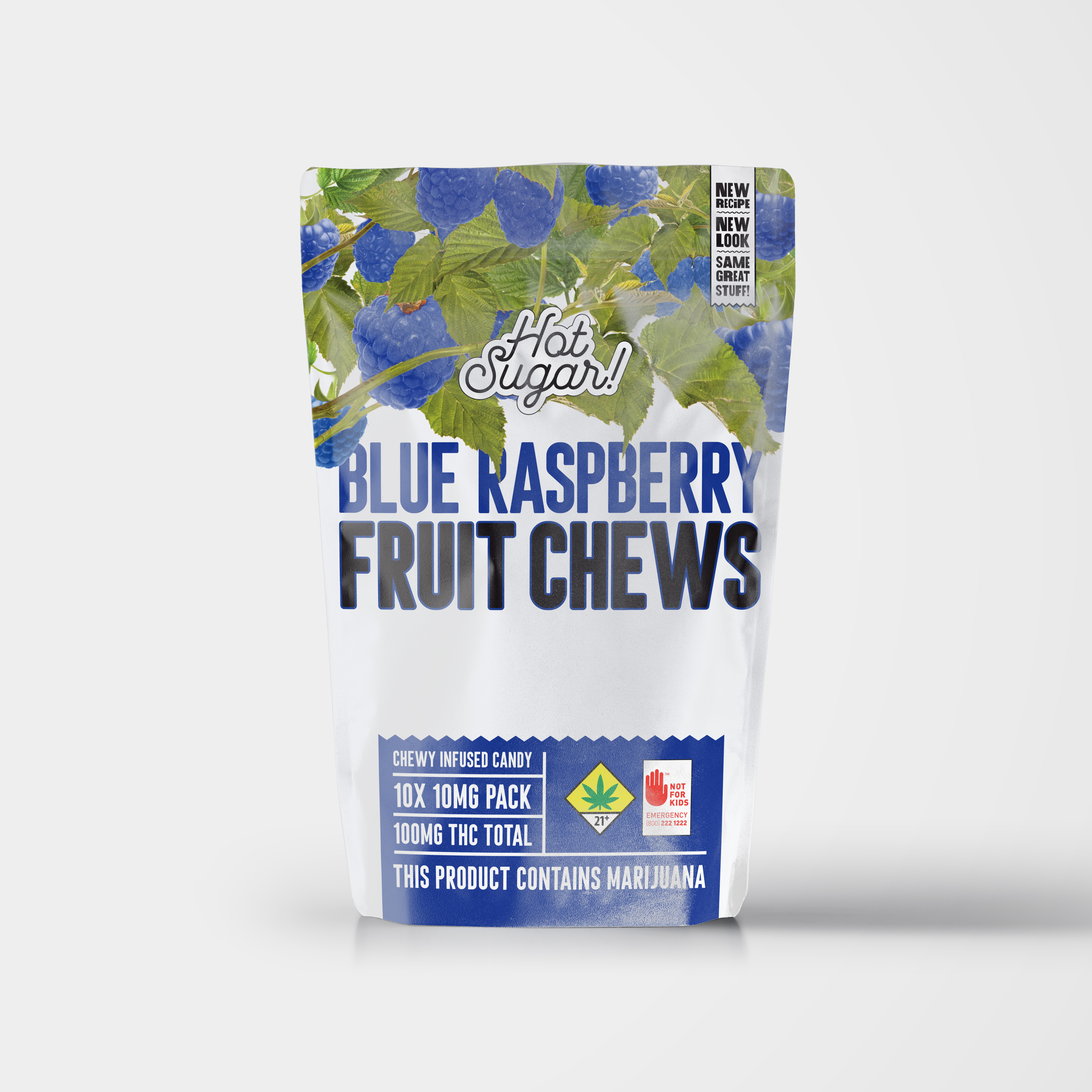 Photograph of product: Blue Raspberry Live Resin Taffy Chews - Oui'd | 10pk | (100mg)
