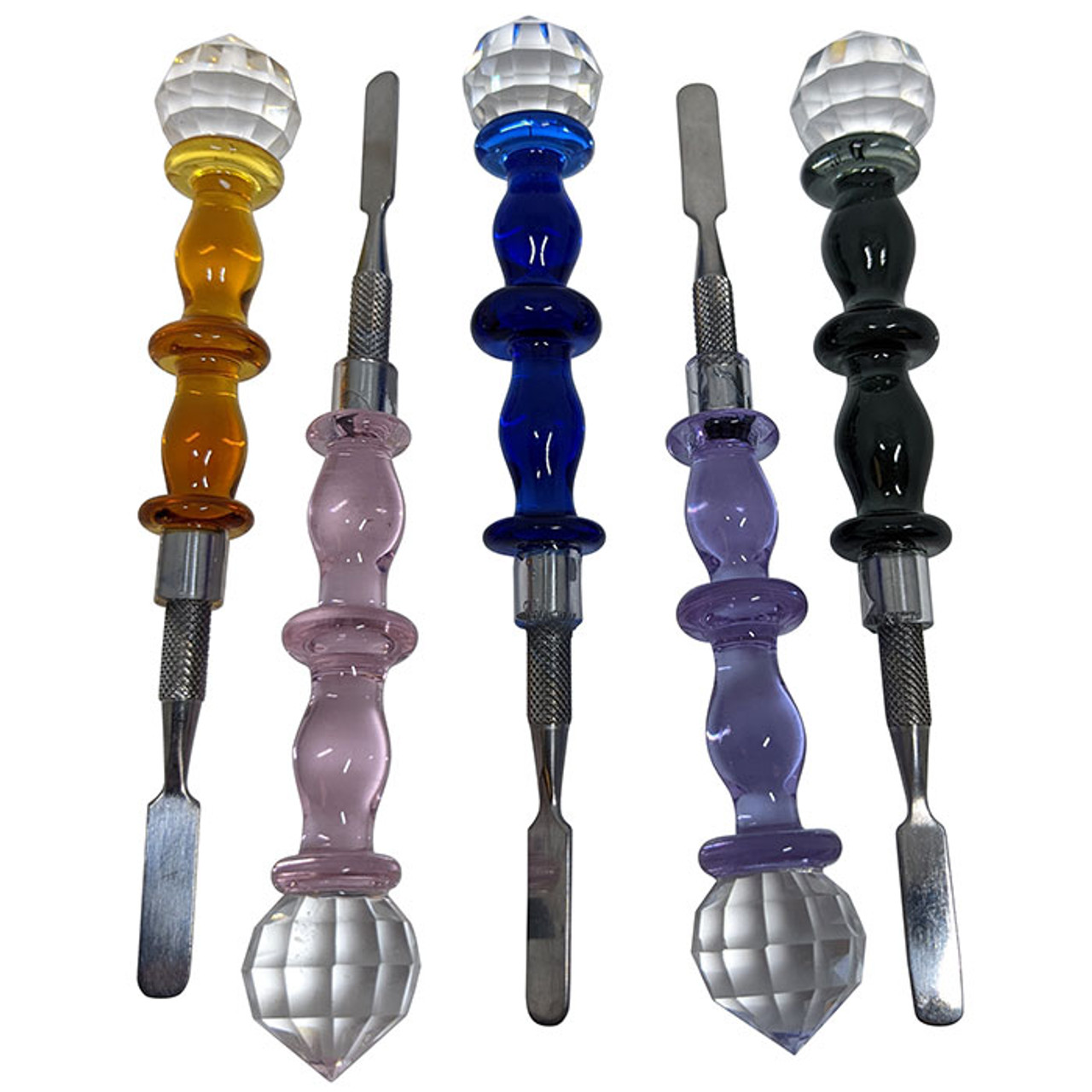 Photograph of product: Dab Tool | Crystal Ball | Stainless Steel | Assorted Color [6.5"]