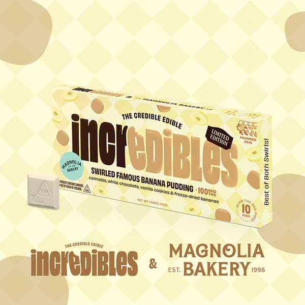 Photograph of product: Chocolate | 10pk | Magnolia Bakery x Incredibles | Banana Pudding 100mg