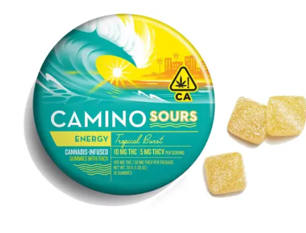 Photograph of product: Gummies | Kiva - Camino | Sour Tropical Burst 10:5 TH-oui/TH-ouiV 150mg