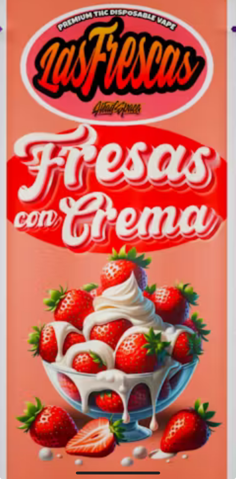 Photograph of product: Fresas con Crema - Disposable