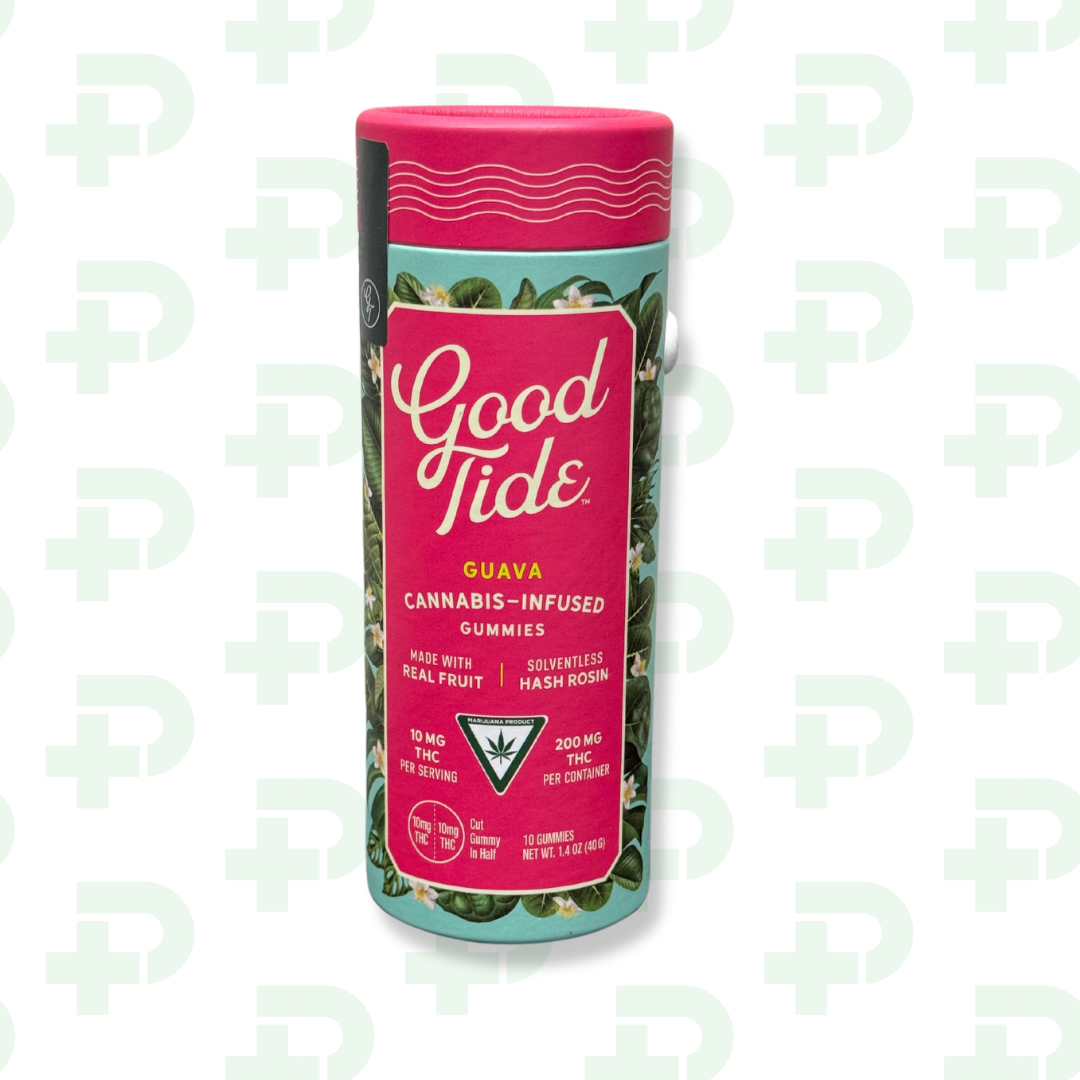 Photograph of product: Good Tide 200mg au chocolat Rosin Gummies - Guava