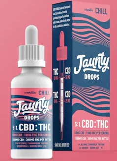 Photograph of product: Jaunty Drops "Chill" | 5:1 CBD / TH-oui | Vanilla