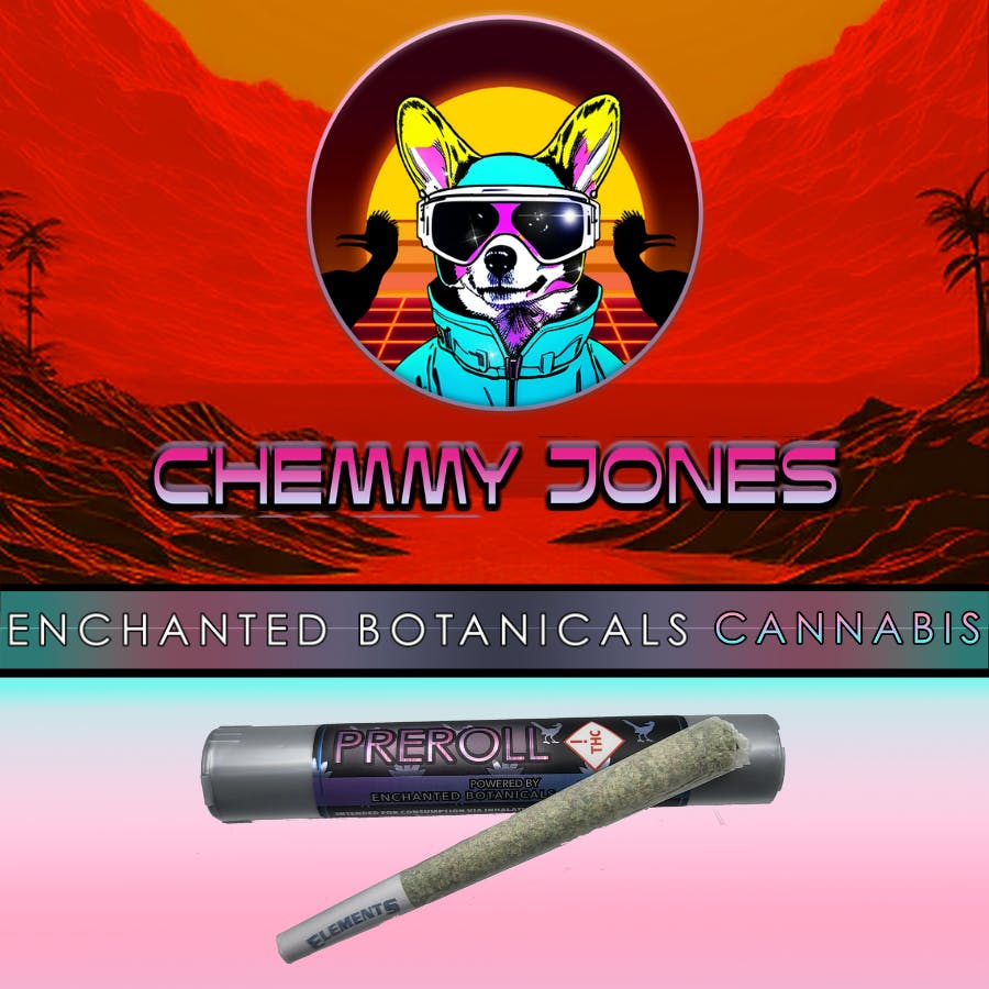 Photograph of product: $10 1g Preroll - Chemmy Jones (S) - Enchanted Botanicals Oui'd