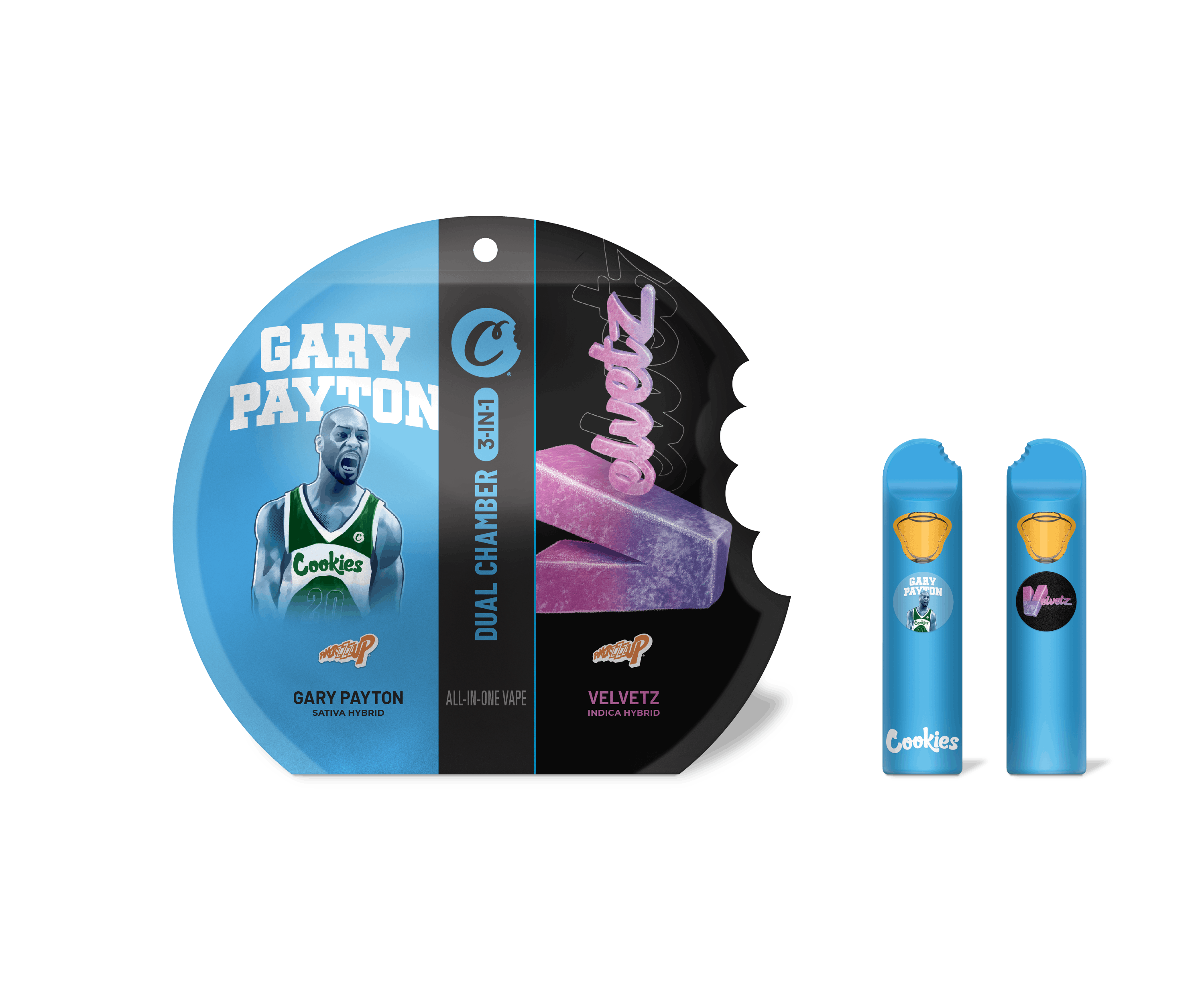 Photograph of product: GARY PAYTON/VELVETZ - COOKIES - 3 IN 1 DUAL CHAMBER