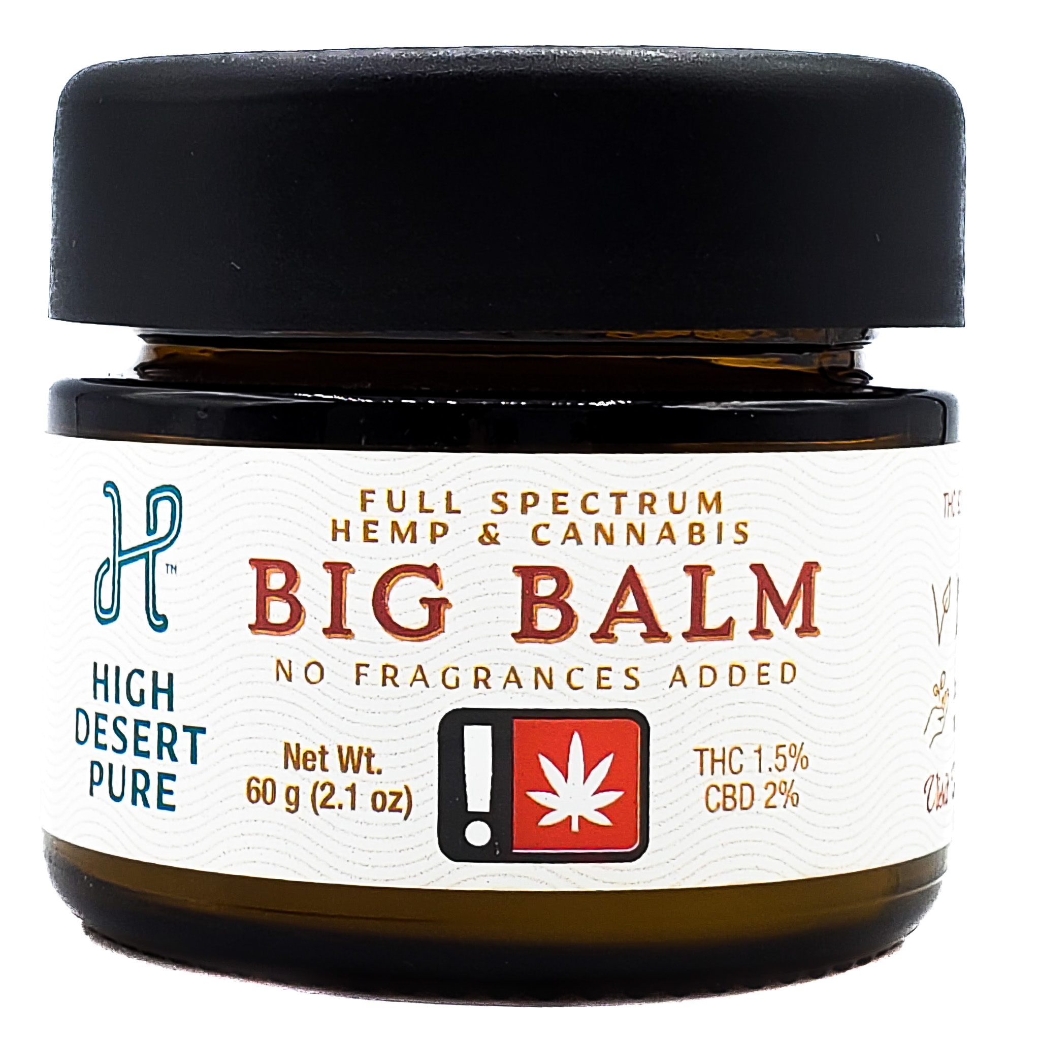 Photograph of product: High Desert Pure | Big Balm 1:1:1 | TH-oui:CBD:CBG