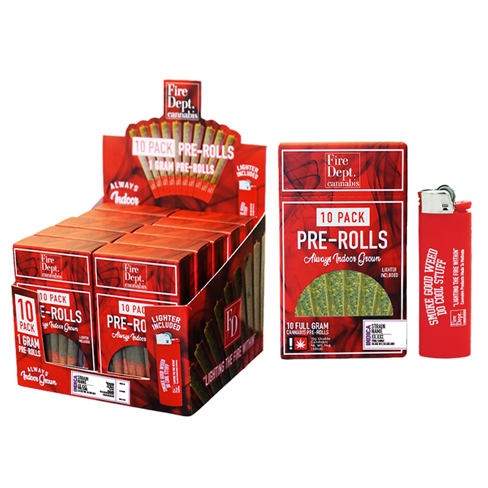 Photograph of product: Fire Dept > Pre Roll 10Pk x 1g > Super Charger